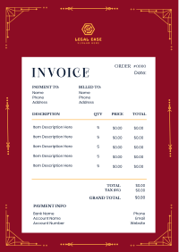 Elegant Art Deco Style Invoice Image Preview