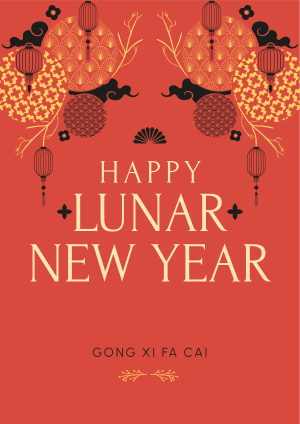 Beautiful Ornamental Lunar New Year Flyer Image Preview