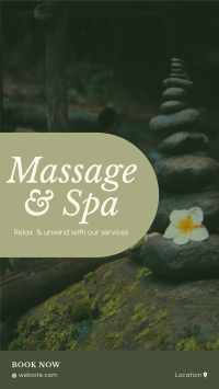 Zen Massage Services Facebook Story Design