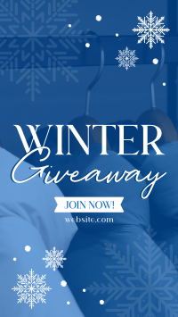 Winter Snowfall Giveaway Facebook Story Design