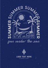 Summer Beach Badge Flyer Image Preview
