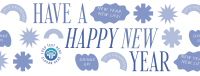 Quirky New Year Greeting Facebook Cover Design