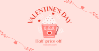 Valentine's Day Cafe Sale Facebook Ad Design