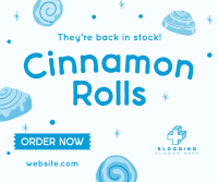 Quirky Cinnamon Rolls Facebook Post Design