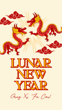 Happy Lunar New Year YouTube Short Design