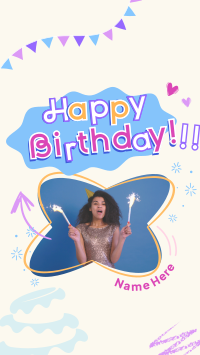 Fun Birthday Greeting YouTube Short Design