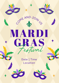 Mardi Gras Festival Flyer Image Preview