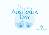 Happy Australia Day Postcard Image Preview