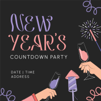 New Year Countdown Instagram post Image Preview