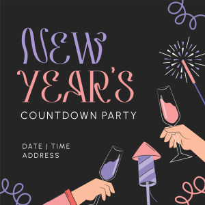 New Year Countdown Instagram post Image Preview