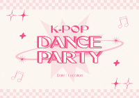 Kpop Y2k Party Postcard Design