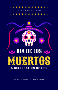 Dia De Los Muertos Invitation Design