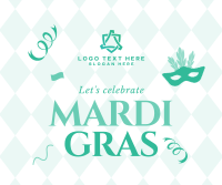 Mardi Gras Celebration Facebook Post Design