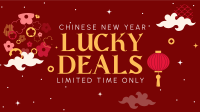 Cute Lucky Deals Facebook Event Cover Design