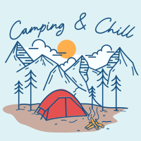 Camping and Chill T-shirt Image Preview