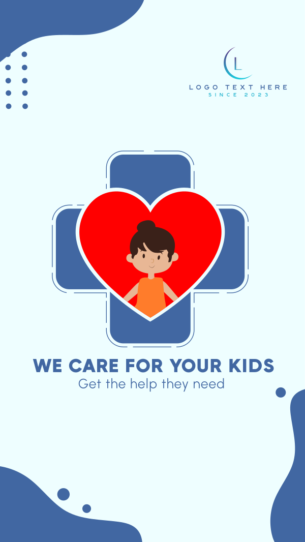 Care for your kids Instagram Story Design Image Preview