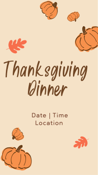 Thanksgiving Dinner Instagram story Image Preview
