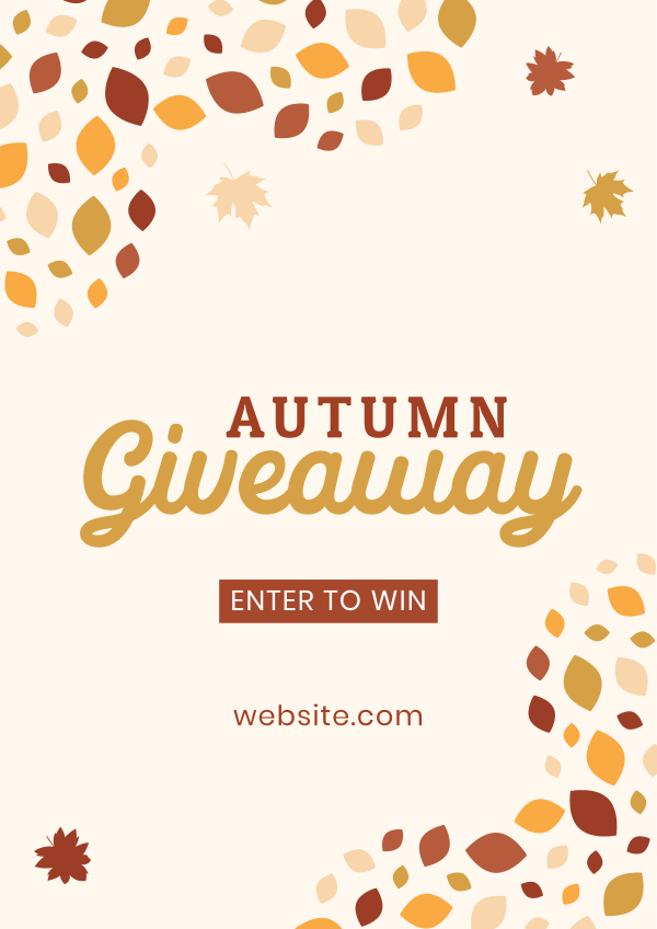 Autumn Mosaic Giveaway Flyer Design Image Preview