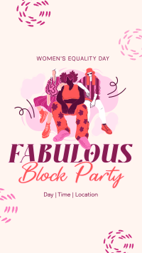 We Are Women Block Party Facebook Story Design