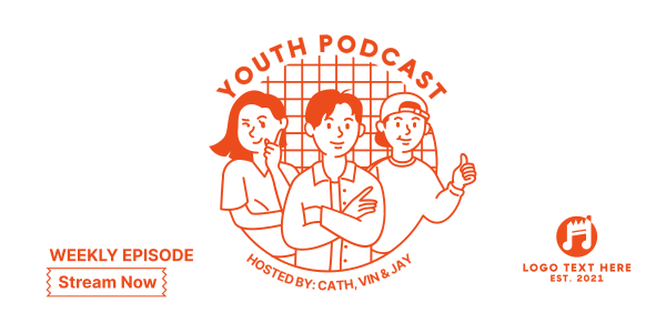 Youth Podcast Twitter Post Design Image Preview