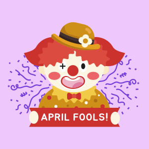 April Fools Clown Banner Instagram post