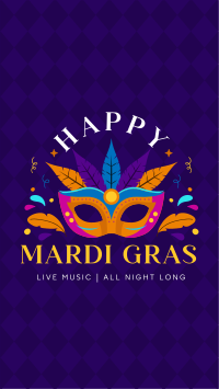 Mardi Gras Party Instagram story Image Preview