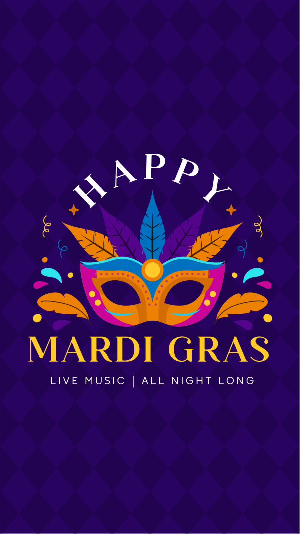 Mardi Gras Party Instagram Story Design Image Preview
