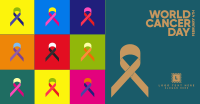 Multicolor Cancer Day Facebook Ad Design