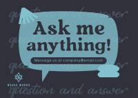 Interactive Question and Answer Postcard Image Preview