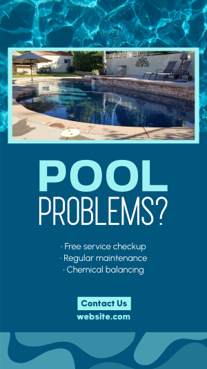 Pool Problems Maintenance Facebook story Image Preview