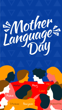 Abstract International Mother Language Day Instagram Story Design