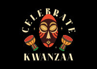 Kwanzaa African Mask  Postcard Image Preview