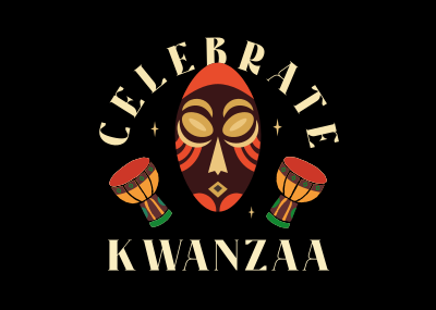 Kwanzaa African Mask  Postcard Image Preview