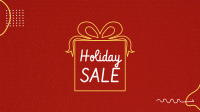 Holiday Sale Red Facebook Event Cover Design