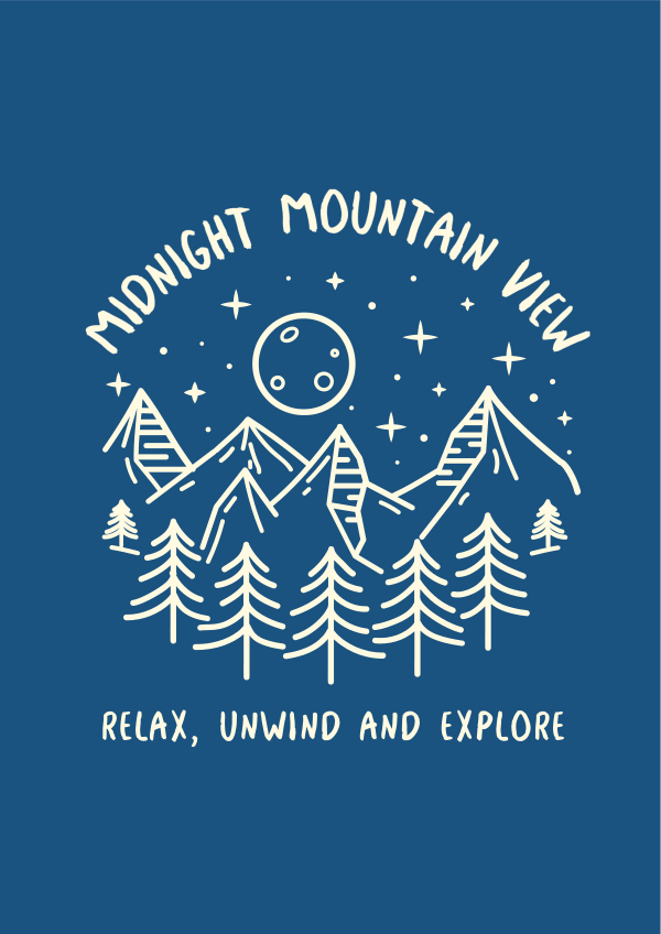 Midnight Mountain View Flyer Design