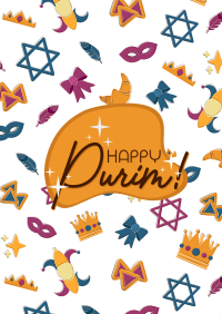 Purim Doodles Poster Design