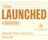 Vintage Grunge Business Launch Facebook Post Preview