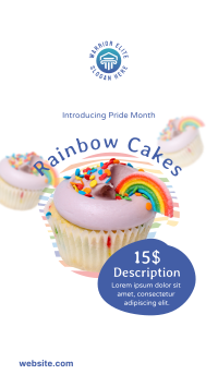 Pride Rainbow Cupcake Facebook story Image Preview