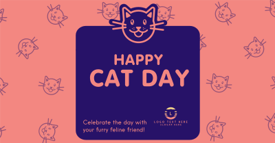 Cat Day Greeting Facebook ad Image Preview