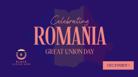Romanian Celebration Facebook Event Cover Design