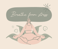 Breathe From Stress Facebook Post Design