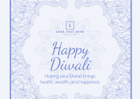 Fancy Diwali Greeting Postcard Image Preview