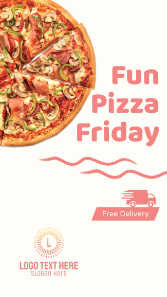 Fun Pizza Friday Facebook story