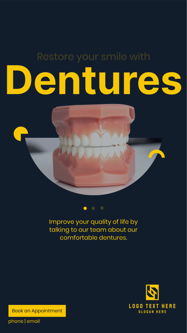 Denture Smile Instagram Story Design Image Preview