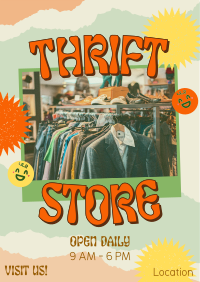 Thrift Shop Kitsch Poster Design