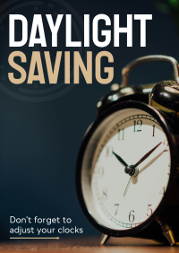 Daylight Saving Reminder Poster Design