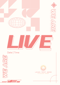 Brutalist Gaming Livestream Poster Design