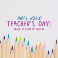 Teacher's Day Color Pencil Instagram Post Design