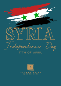 Syria Independence Flag Poster Design