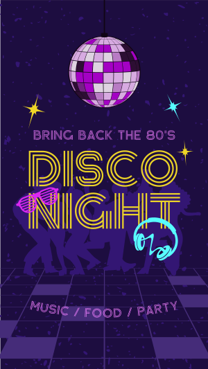 80s Disco Party Facebook story Image Preview